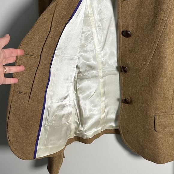 J. Crew Tan Wool Blazer Size 4 - Picture 8 of 8